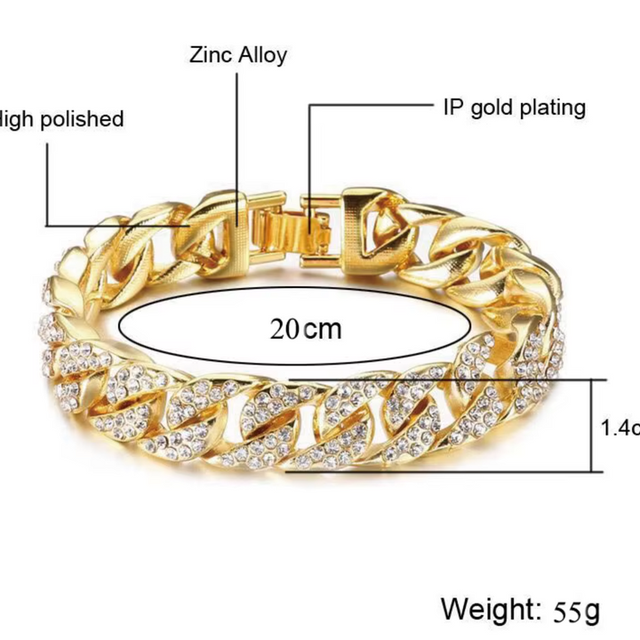 Miami Gold Curb Cuban Bracelet