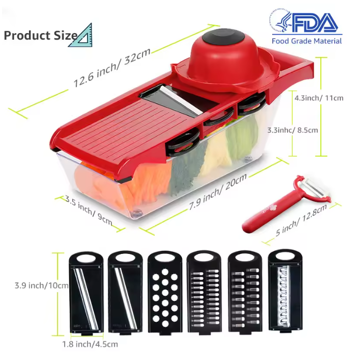 Multifunction Kitchen Slicer 6 Blades