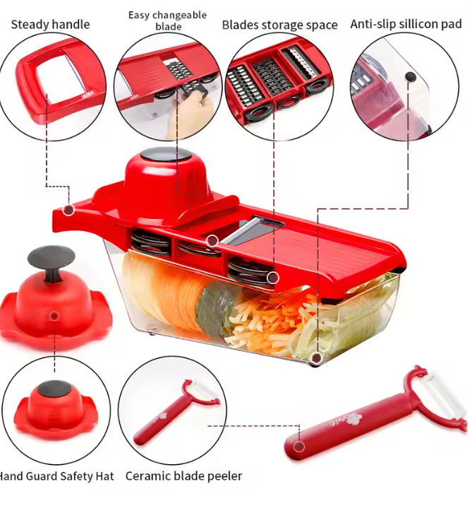 Multifunction Kitchen Slicer 6 Blades