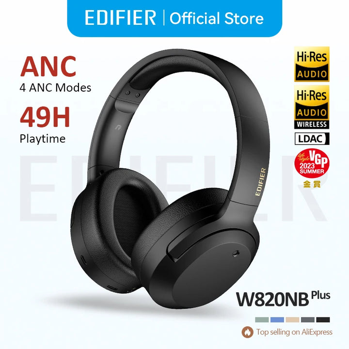 Edifier W820NB Plus – ANC Bluetooth Headphones with 49H Playtime